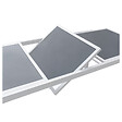 HAPPY GARDEN - Salon de jardin FIRENZE extensible en textilène gris 8 places - aluminium blanc - vignette
