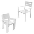 HAPPY GARDEN - Salon de jardin VENEZIA extensible 180/300 en aluminium 10 places - blanc - vignette