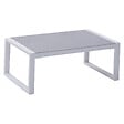 HAPPY GARDEN - Salon de jardin IBIZA en tissu bleu 4 places - aluminium blanc - vignette