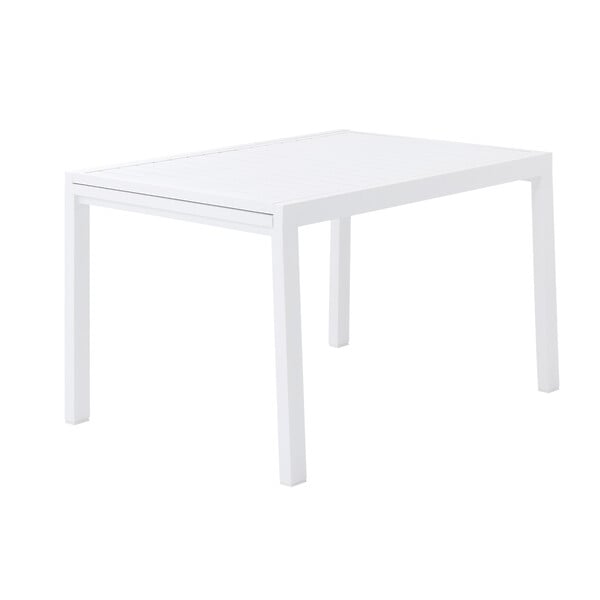 HAPPY GARDEN - Salon de jardin VENEZIA extensible 132/264 en aluminium blanc - 10 places - large