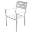 HAPPY GARDEN - Salon de jardin VENEZIA extensible 132/264 en aluminium blanc - 10 places - vignette