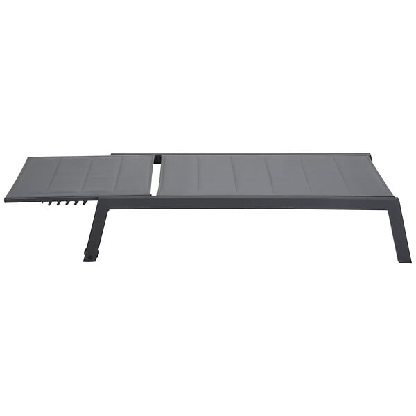 HAPPY GARDEN - Bain de soleil BARBADOS en textilène gris - aluminium gris anthracite - large