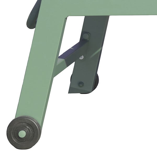 HAPPY GARDEN - Set bain de soleil et table d'appoint BARBADOS en textilène vert sauge - aluminium vert sauge - large