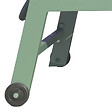 HAPPY GARDEN - Set bain de soleil et table d'appoint BARBADOS en textilène vert sauge - aluminium vert sauge - vignette