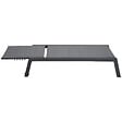 HAPPY GARDEN - Set bain de soleil et table d'appoint BARBADOS en textilène gris - aluminium gris anthracite - vignette