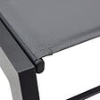 HAPPY GARDEN - Set bain de soleil et table d'appoint BARBADOS en textilène gris - aluminium gris anthracite - vignette