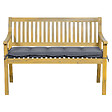 HAPPY GARDEN - Banc en acacia SIMILAN - coussins gris - vignette