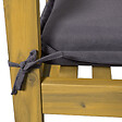 HAPPY GARDEN - Banc en acacia SIMILAN - coussins gris - vignette