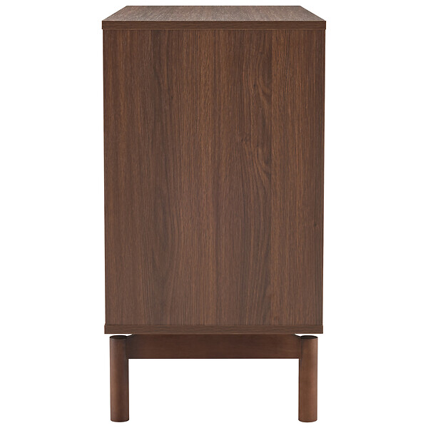 HAPPY GARDEN - Commode en bois foncé 3 tiroirs SARAH - large