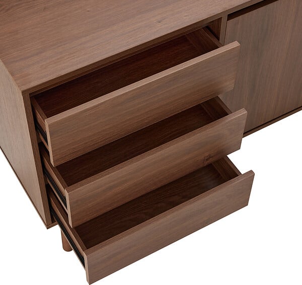 HAPPY GARDEN - Buffet en bois foncé 160cm SARAH - large