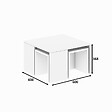 HABITAT ET JARDIN - Ensemble de tables basses en bois "Ortanca" - 60 x 60 x 37 cm - Blanc - vignette