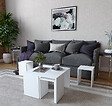 HABITAT ET JARDIN - Ensemble de tables basses en bois "Ortanca" - 60 x 60 x 37 cm - Blanc - vignette