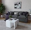 HABITAT ET JARDIN - Ensemble de tables basses en bois "Ortanca" - 60 x 60 x 37 cm - Blanc - vignette