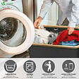 VOUNOT - Panier a linge pliable 145L avec sac intérieur cadre bambou et couvercle gris - vignette