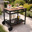 HAPPY GARDEN - Desserte AVEIRO noire pour plancha - vignette