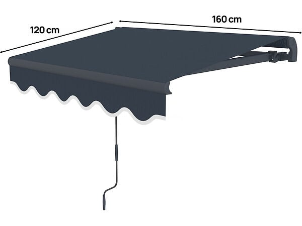 HABITAT ET JARDIN - Store banne en aluminium  "Ombra 1" - 160 x 120 cm - Gris - large