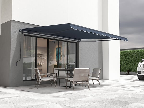 HABITAT ET JARDIN - Store banne en aluminium "Ombra 4" - 395 x 300 cm - Gris - large
