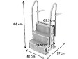 HABITAT ET JARDIN - Escalier simple de piscine "Nathan" - 3 marches - en plastique - vignette
