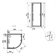 LEDA - Cabine Iziglass2 Coulissante 1/4 Rond 90 Verre Transparent Leda - vignette