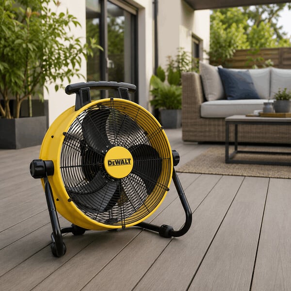 MCCOVER - Ventilateur de sol DeWalt 45 cm 110 W - DXF1853 Jaune - large