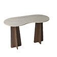 HABITAT ET JARDIN - Bureau en bois "Infini" - 120 x 60 x 75 cm - Travertin - vignette