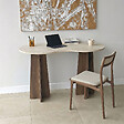 HABITAT ET JARDIN - Bureau en bois "Infini" - 120 x 60 x 75 cm - Travertin - vignette