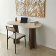 HABITAT ET JARDIN - Bureau en bois "Infini" - 120 x 60 x 75 cm - Travertin - vignette