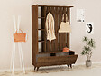 HABITAT ET JARDIN - Meuble d'Entrée en bois "Lala" - 35 x 112 x 170 cm - Noyer - vignette