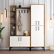 HABITAT ET JARDIN - Meuble d'Entrée en bois "Viyana DA" - 35 x 60 x 200 cm - Noyer, Blanc - vignette