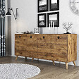 HABITAT ET JARDIN - Buffet en bois "Elite" - 180 x 45 x 80 cm - Marron - vignette