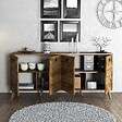 HABITAT ET JARDIN - Buffet en bois "Elite" - 180 x 45 x 80 cm - Marron - vignette