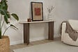 HABITAT ET JARDIN - Console en bois "Sira" - 150 x 35 x 75 cm - Travertin - vignette