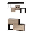 HABITAT ET JARDIN - Meuble d'entrée en bois "Holdon" - 120 x 32 x 78 cm - Gris anthracite - vignette
