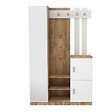 HABITAT ET JARDIN - Meuble d'entrée en bois "DD7" - 113 x 37 x 179 cm - Blanc - vignette