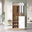 HABITAT ET JARDIN - Meuble d'entrée en bois "DD7" - 113 x 37 x 179 cm - Blanc - vignette