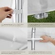 TECTAKE - Tonnelle 6 x 4 m blanche structure acier revêtu par poudre panneaux polyéthylène imperméable protection uv 50+ fenêtres amovibles - vignette