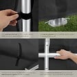 TECTAKE - Tonnelle 4 x 6 m imperméable protection uv 50+ gris structure solide acier bâche de toit panneaux latéraux amovibles fenêtres - vignette