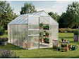 HABITAT ET JARDIN - Embase en acier galvanisé pour serre jardin " Basilic " - 5,89 m² - Gris - vignette