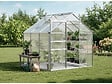 HABITAT ET JARDIN - Embase en acier galvanisé pour serre jardin "Basilic" - 3,61 m² - Gris - vignette