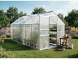 HABITAT ET JARDIN - Embase en acier galvanisé pour serre jardin "Basilic" - 7,03 m² - Gris - vignette