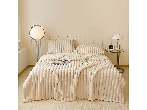 HABITAT ET JARDIN - Plaid - 1.00 x 1.50 m - Beige - large
