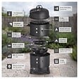 TECTAKE - Fumoir barbecue 3 en 1 noir avec thermomètre 2 rôtis ø 41 cm évacuation d air réglable - vignette