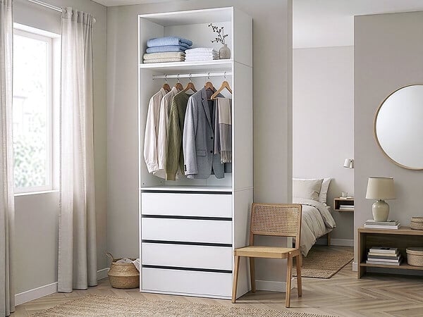 HABITAT ET JARDIN - Module pour armoire "Opéra" - 80 x 45 x 40 cm - Blanc - large