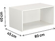 HABITAT ET JARDIN - Module pour armoire "Opéra" - 80 x 45 x 40 cm - Blanc - vignette