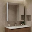 HABITAT ET JARDIN - Meuble Salle de Bain avec Miroir "Purus Desna 60" - 60 x 16 x 66 cm - White - vignette