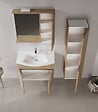 HABITAT ET JARDIN - Meuble Salle de Bain avec Miroir "Purus 80" - 75 x 18 x 68 cm - Sonomo Oak - vignette
