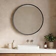 HABITAT ET JARDIN - Miroir Décoratif en Bois "Moonlight 90 v2" - 90 x 7 x 90 cm - Matte Anthracite - vignette