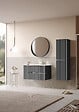 HABITAT ET JARDIN - Miroir Décoratif en Bois "Moonlight 90 v2" - 90 x 7 x 90 cm - Matte Anthracite - vignette