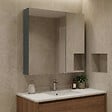 HABITAT ET JARDIN - Meuble Salle de Bain avec Miroir "Side 60" - 60 x 16 x 66 cm - Matte Anthracite - vignette