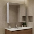 HABITAT ET JARDIN - Meuble Salle de Bain avec Miroir "Side 60" - 60 x 16 x 66 cm - Matte White - vignette